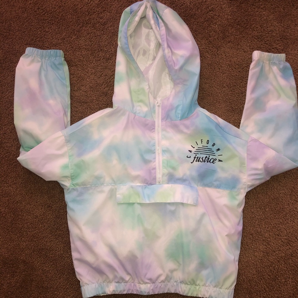 Justice Tye Dye Windbreaker